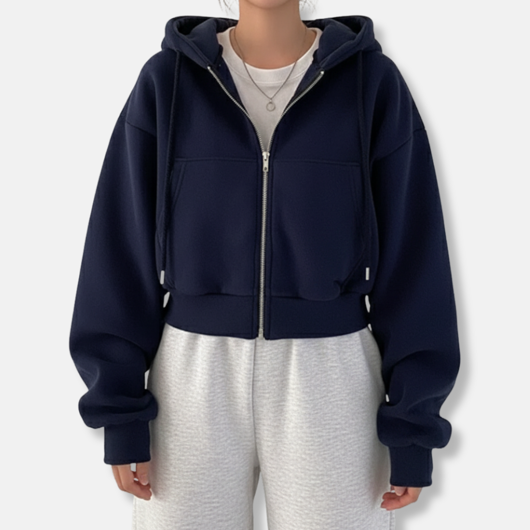 Fleece Lined Oversized Zip-Up Hoodie