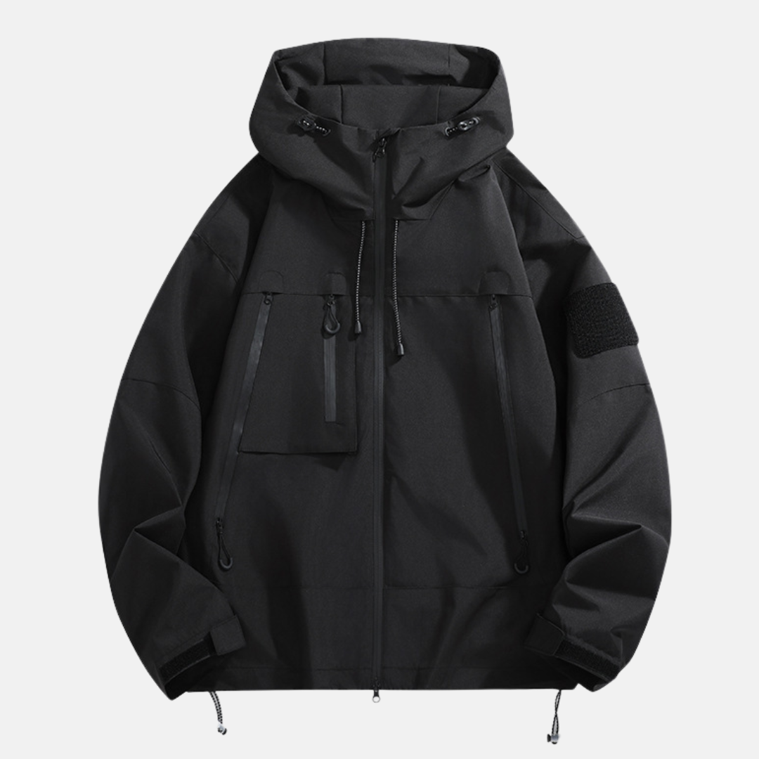 Waterproof Relaxed Fit Adjustable Hood Jacket