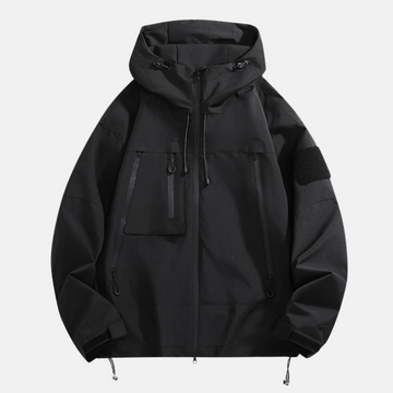 Waterproof Relaxed Fit Adjustable Hood Jacket