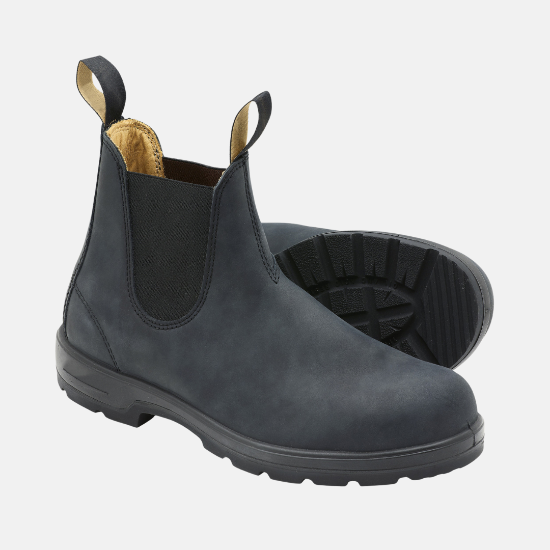 Leather Elastic Gusset Ankle Boots