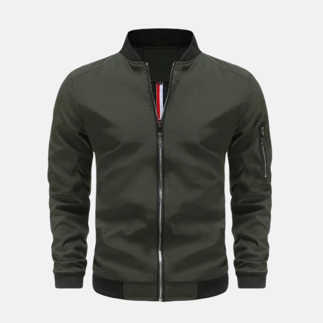 Utility Sleeve Pocket Regular Fit Bomber Jacket