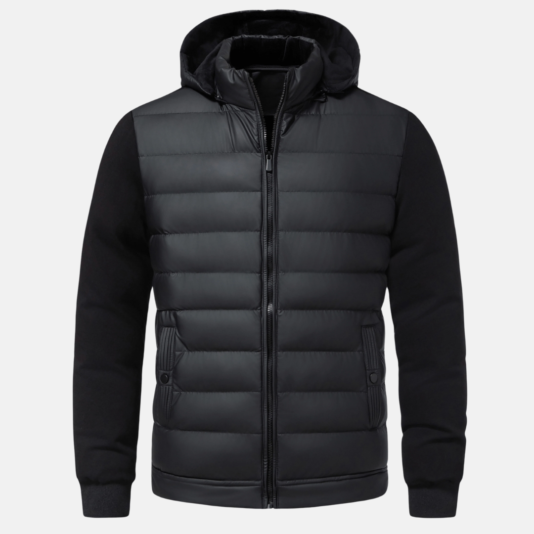 Slim Fit Hooded Stand Collar Jacket