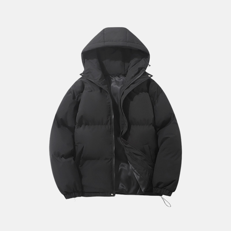 Padded Synthetic Hooded Coat