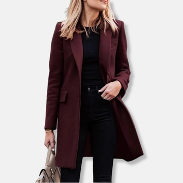 Tailored Wool Blend Longline Coat