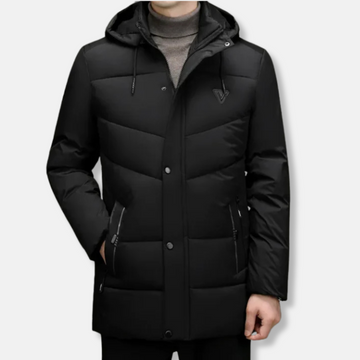 Quilted Insulated Detachable Hood Parka Jacket