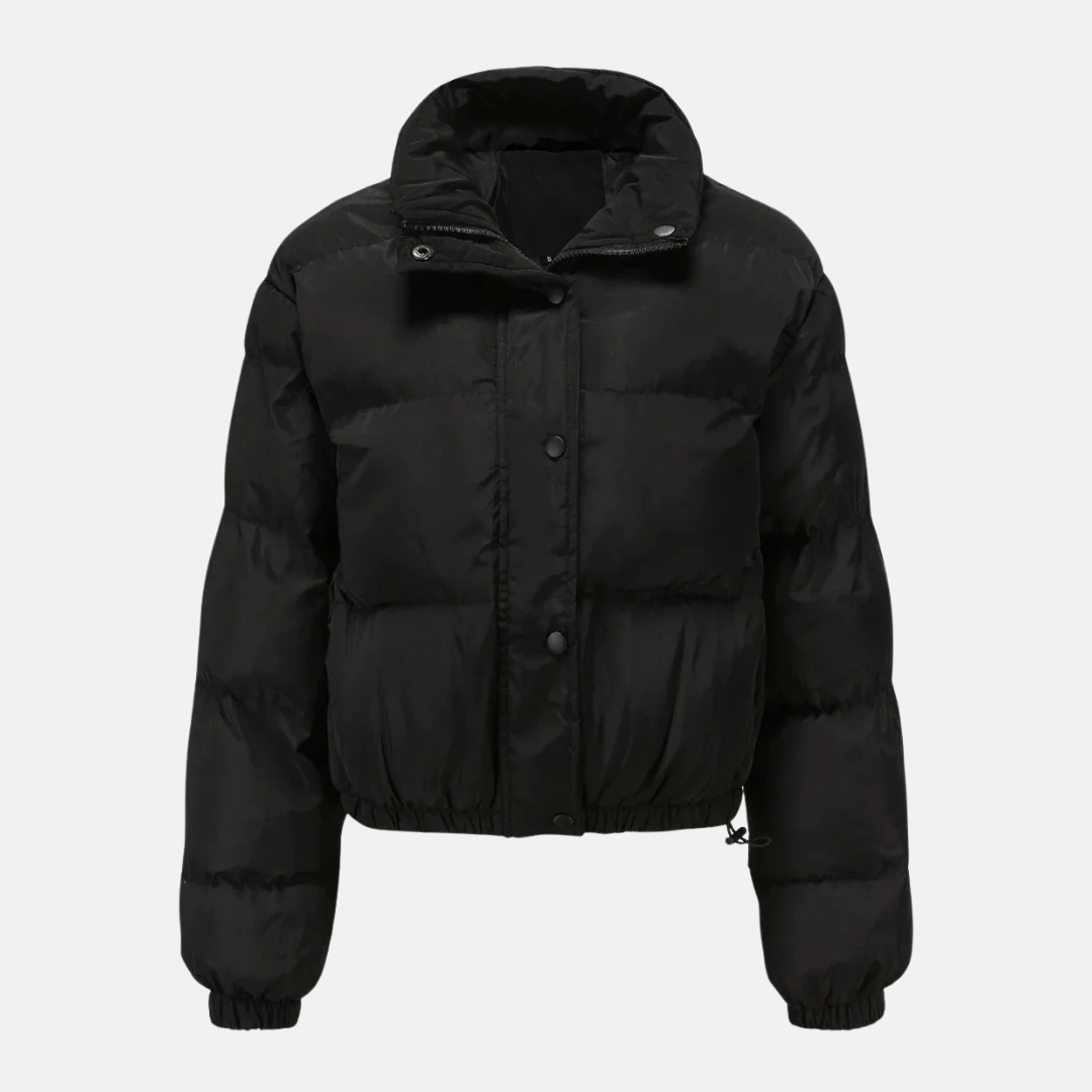 Quilted Water-Resistant Cropped Puffer Jacket