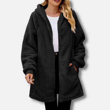 Plush Oversized Fit Hooded Jacket