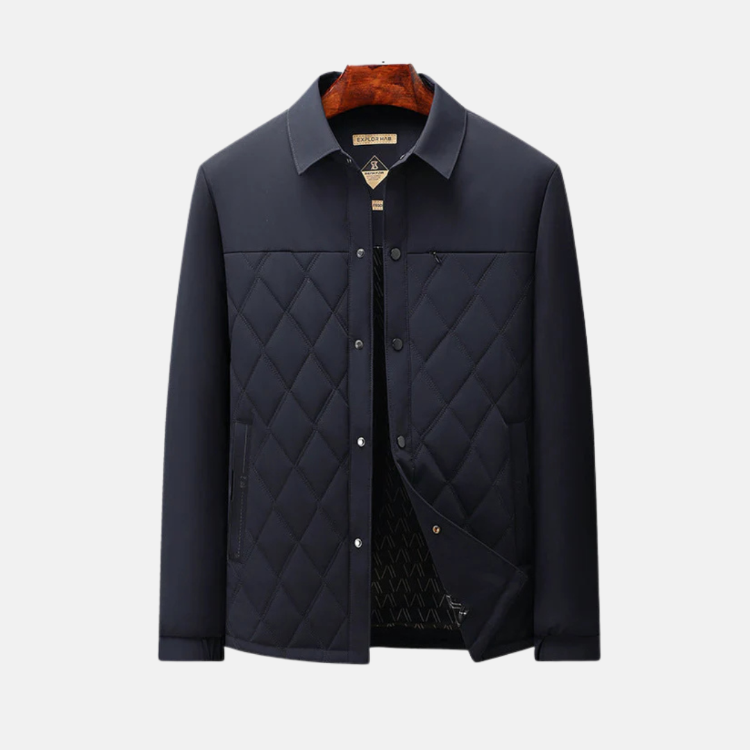 Quilted Shirt Collar Padded Jacket