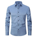 Men's Shirt – Slim Fit – Breathable Stretch Fabric – Non-Iron – Button Closure
