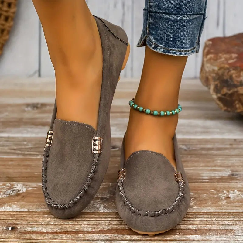 Women's Loafers - Genuine Leather - Soft Sole - Slip-on Comfort