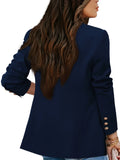 Women's Blazer – Double-Breasted – Tailored Fit – Notch Lapels – Flap Pockets