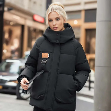 Insulated Detachable Hood Quilted Jacket