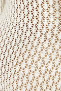 Women's Maxi Dress - Crochet Knit - V-Neck - Long Sleeves - Bohemian Elegant Look