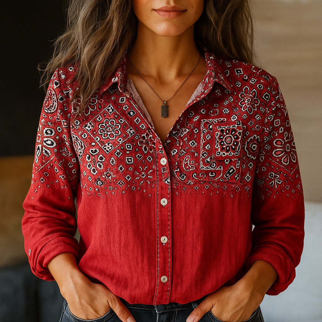 Veronica Cotton Button-Down Shirt | Relaxed Fit Collared Shirt