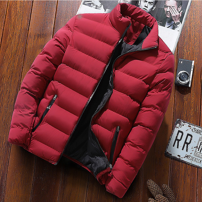 Padded Hip Length Horizontal Quilted Jacket