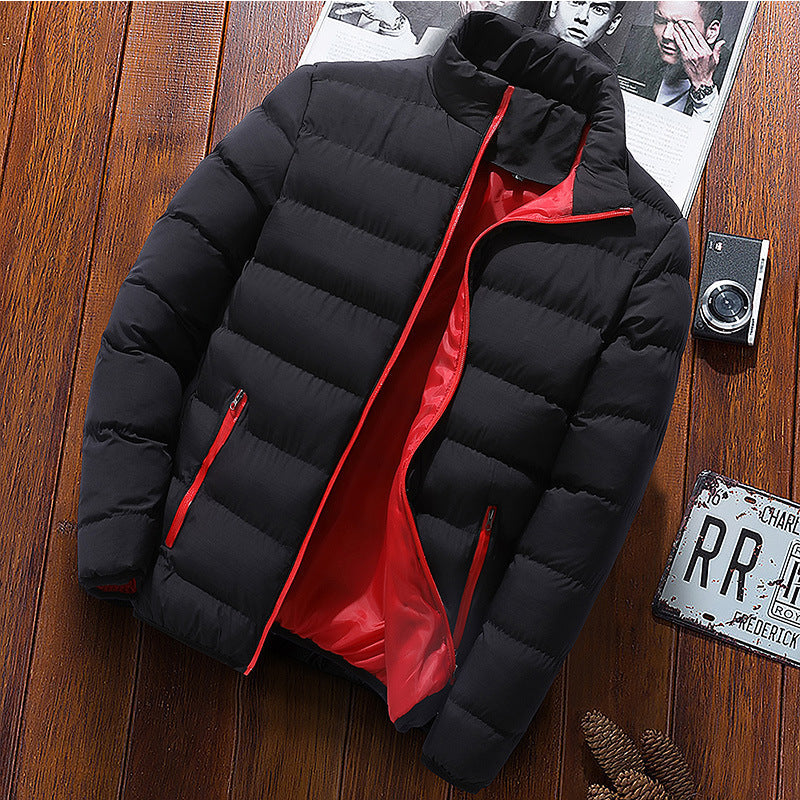 Padded Hip Length Horizontal Quilted Jacket