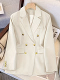 Women's Blazer - Double-Breasted - Sculpted Fit - Notch Lapels - Formal Look