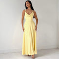Women's Midi Dress - Sleeveless - Slim Waist - A-Line Flowy Skirt - Scoop Neckline