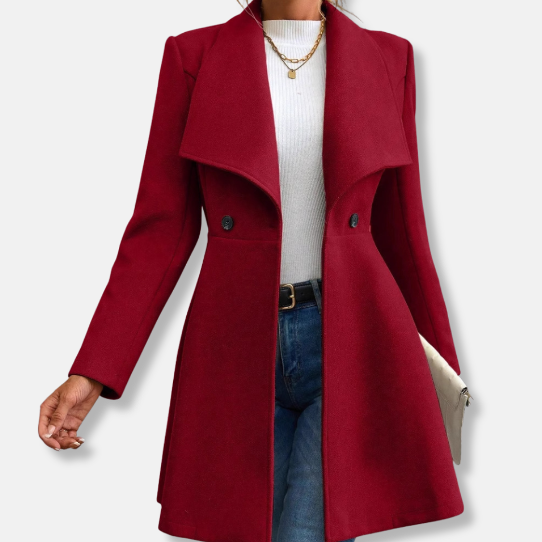 Tailored Wool Feel Lapel Jacket