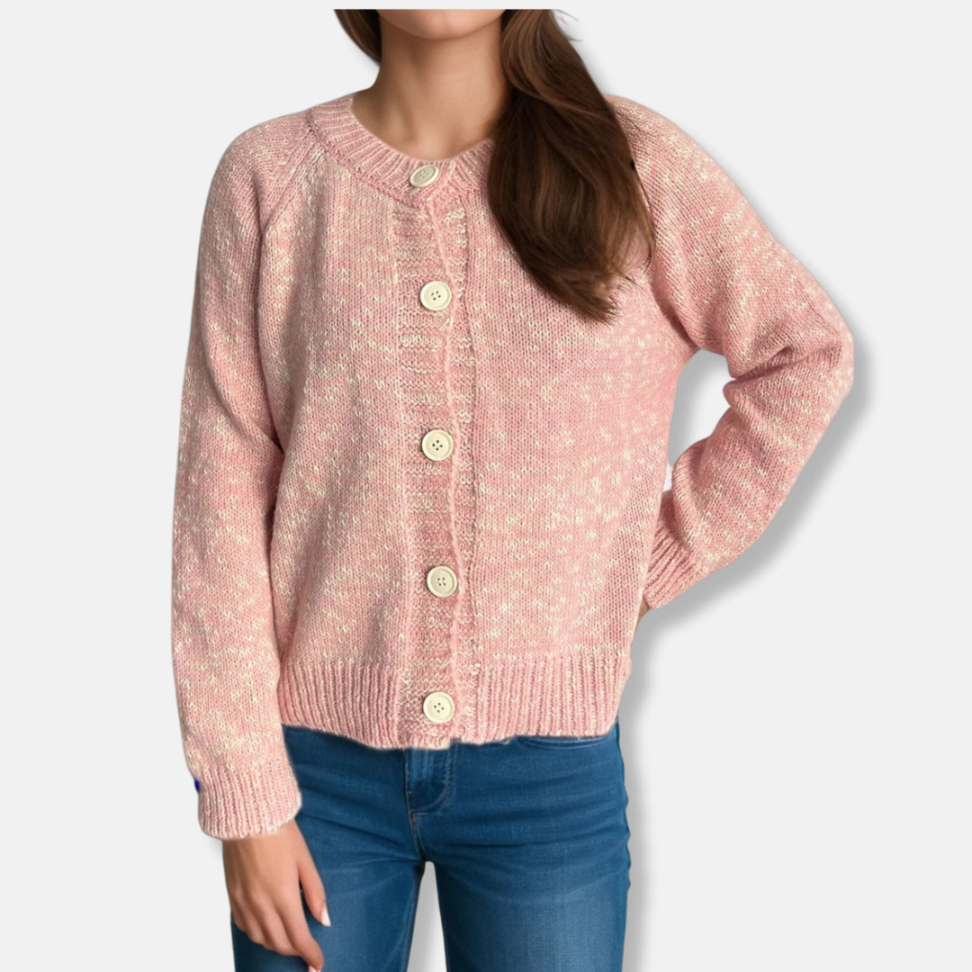 Acrylic Blend Relaxed Fit Cropped Cardigan