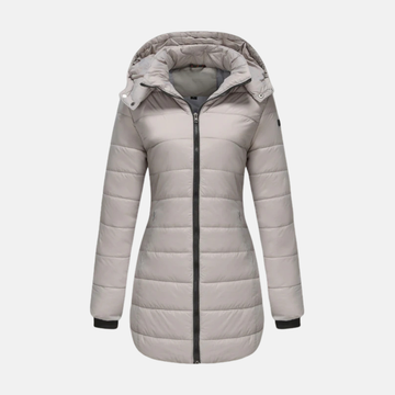 Quilted Insulated Hooded Longline Coat