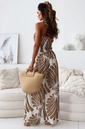 Women's Maxi Dress - Strapless Bandeau - Lightweight Fabric - Elegant Flowing Fit
