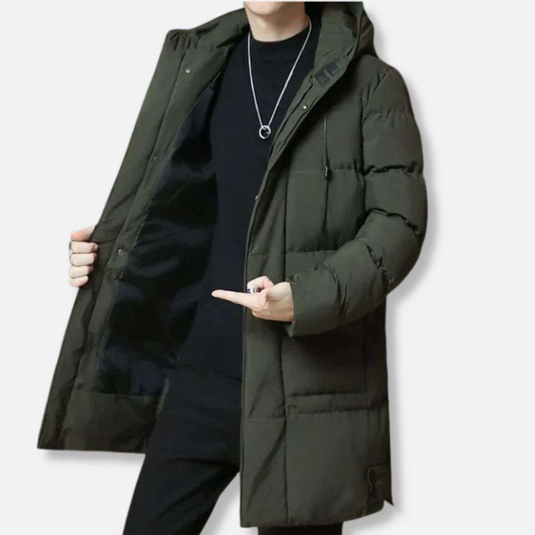 Padded Quilted Hooded Relaxed Fit Coat
