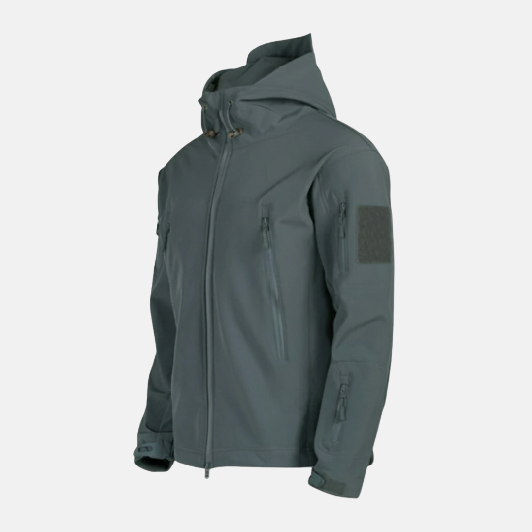 Stretch Relaxed Fit Adjustable Hood Jacket