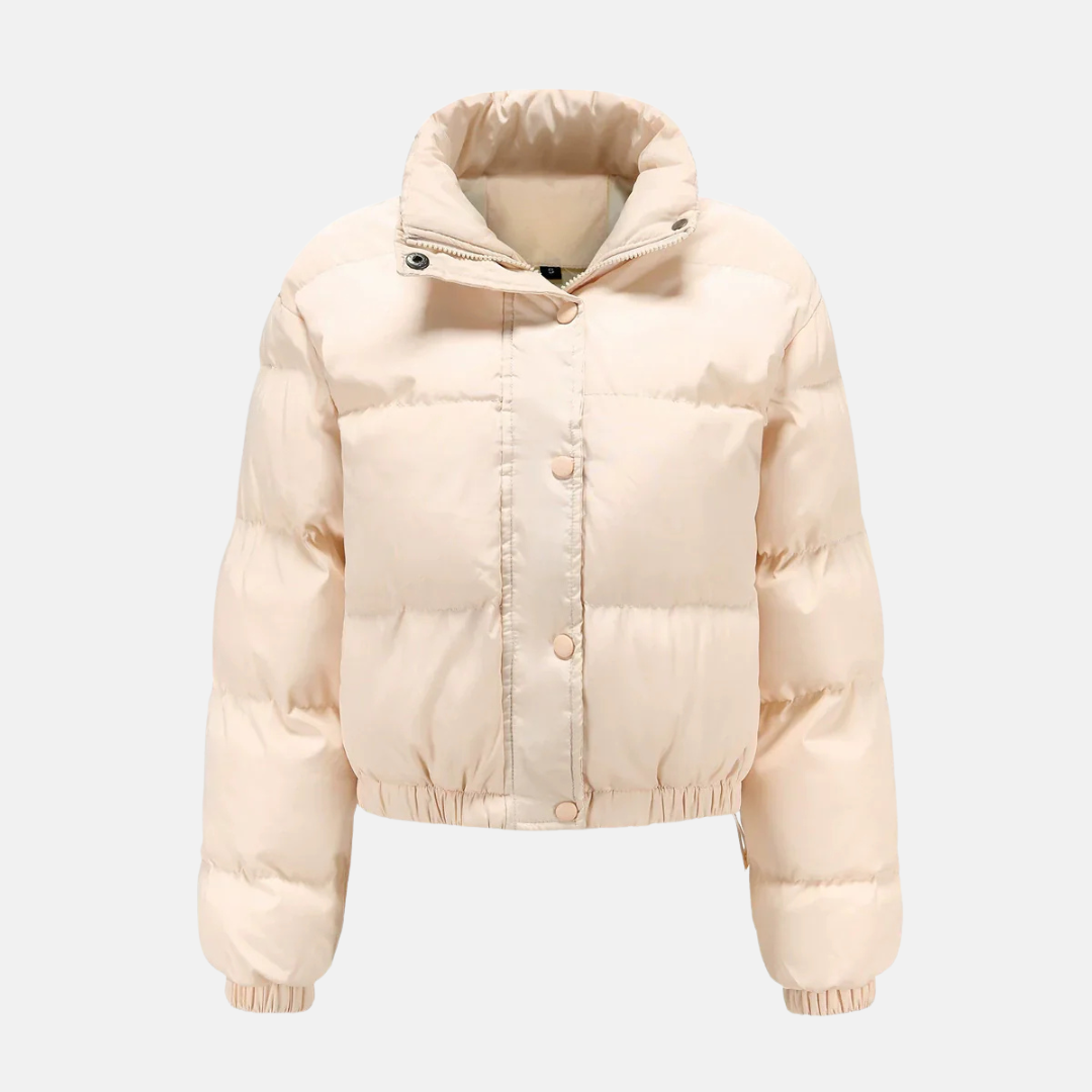 Quilted Water-Resistant Cropped Puffer Jacket
