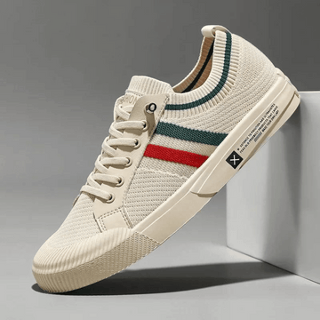 Herresneakers – Åndbart Strik – Letvægt – Gummisål med Greb – Snørelukning