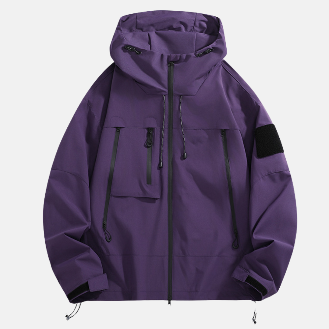 Waterproof Relaxed Fit Adjustable Hood Jacket