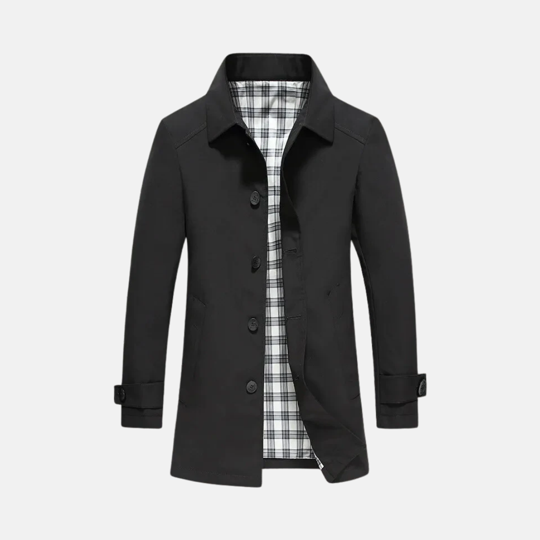 Plaid Lined Slim Fit Lapel Jacket