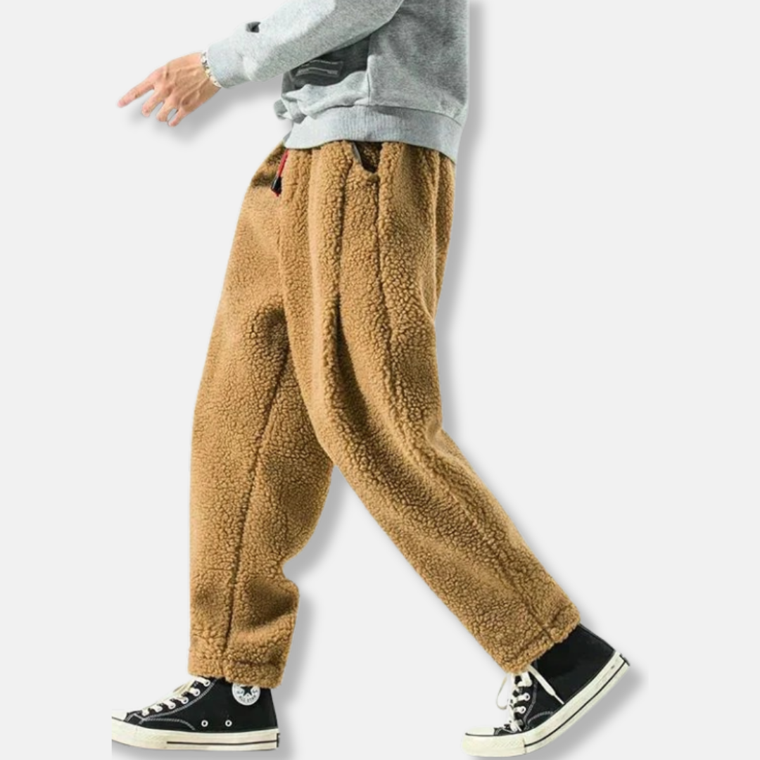 Sherpa Knit Loose Fit Elastic Waist Pants