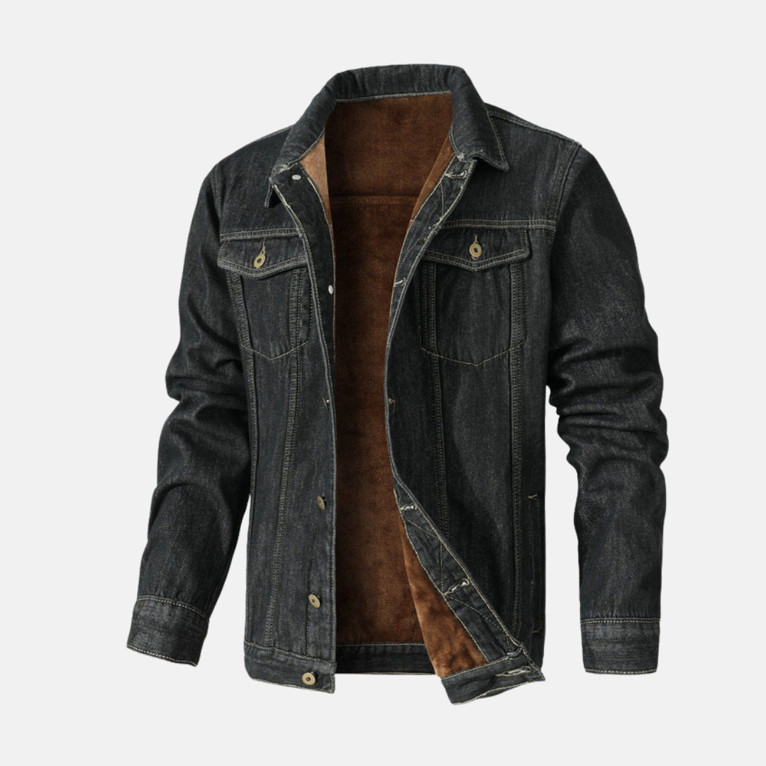 Denim Snap Button Waist Length Jacket