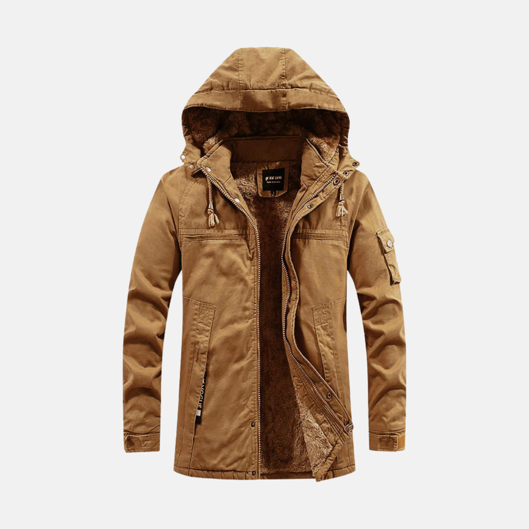Sherpa Lined Relaxed Fit Hooded Coat