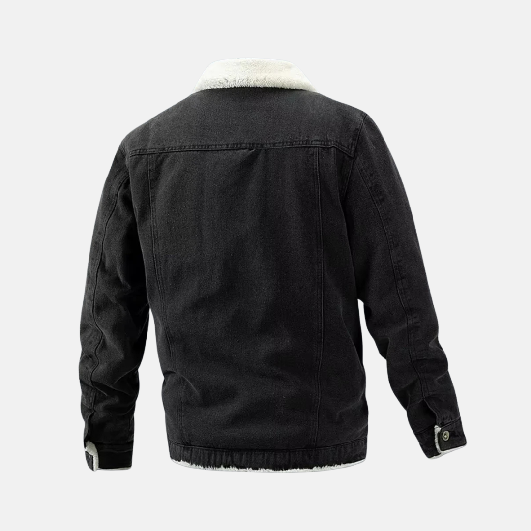 Denim Button Front Hip Length Jacket