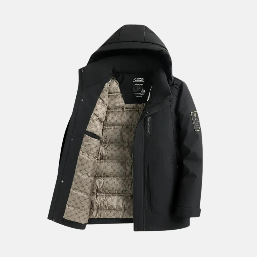 Adjustable Hood Quilted Down Jacket