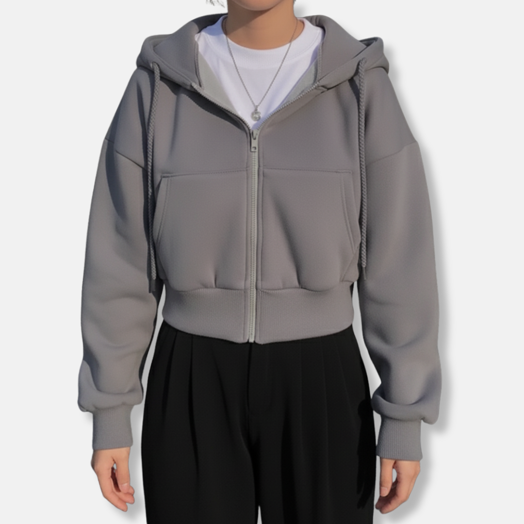 Fleece Lined Oversized Zip-Up Hoodie