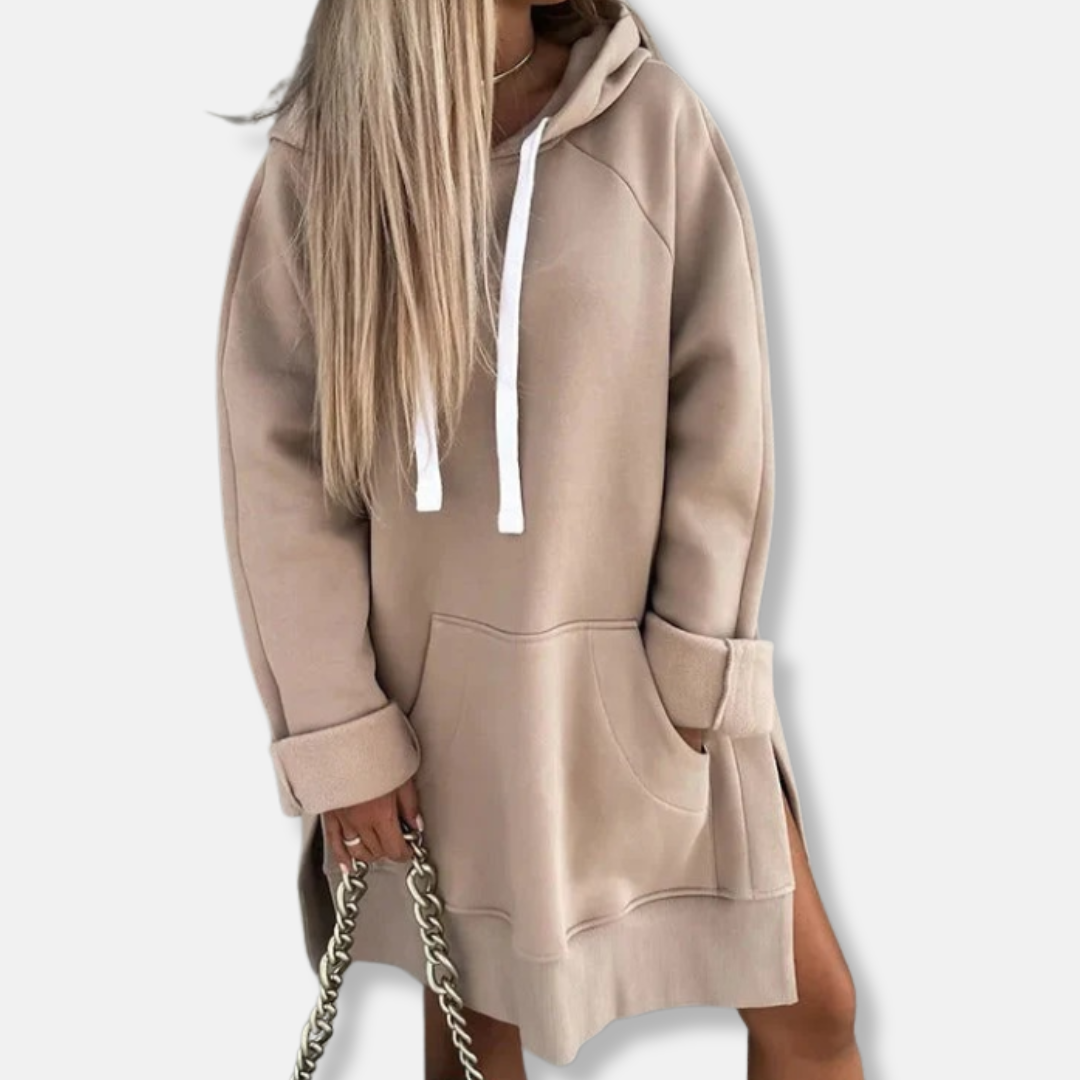 Oversized Fit Kangaroo Pocket Hoodie Dress