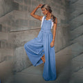 Women's Denim Overalls – Adjustable Straps – High Waist – Wide Leg Comfort