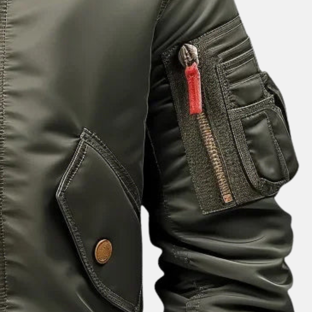 Water-Resistant Relaxed Fit Bomber Jacket