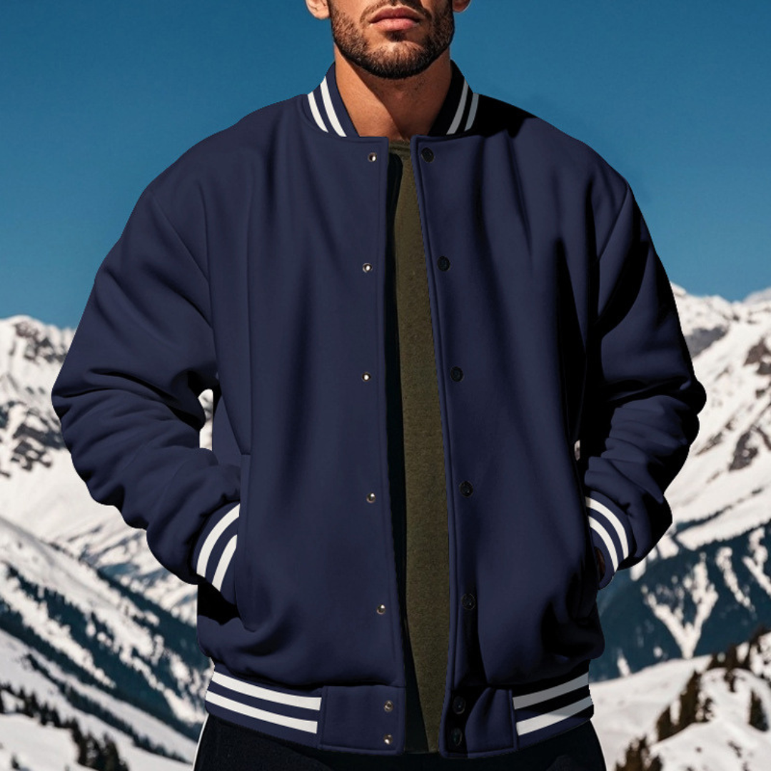 Dense Smooth Stand Collar Jacket