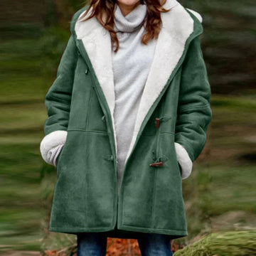 Fleece Lined Hooded Relaxed Fit Jacket