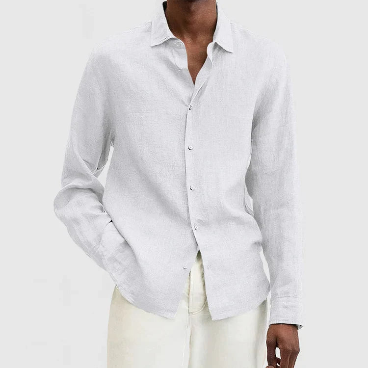 Men's Shirt – Relaxed Fit – Long-Sleeved – Breathable Natural Material
