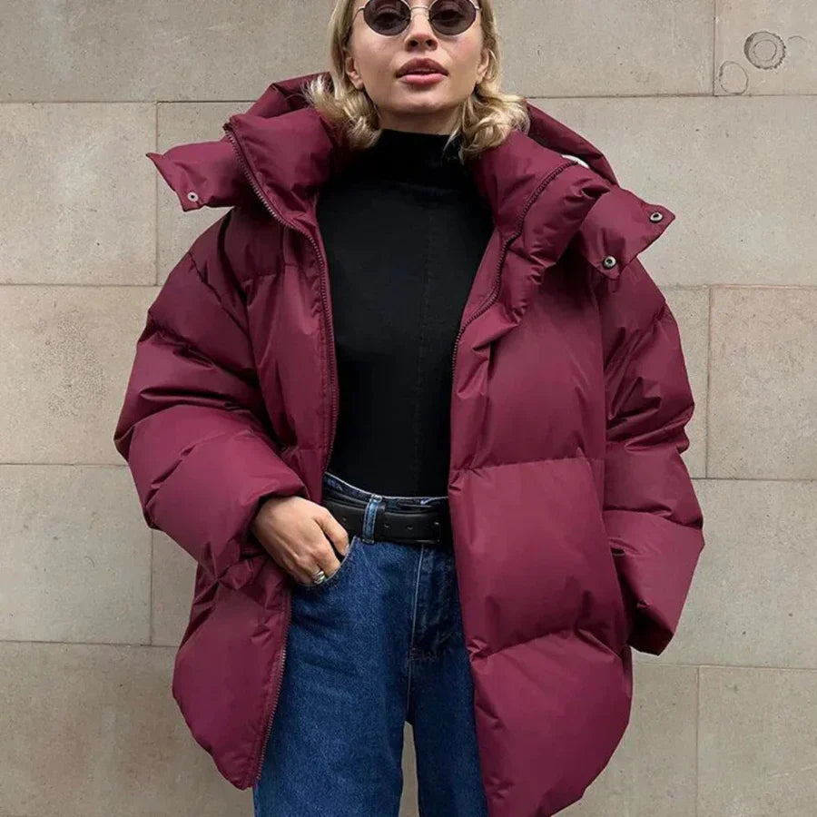Oversized Quilted Hooded Puffer Jacket