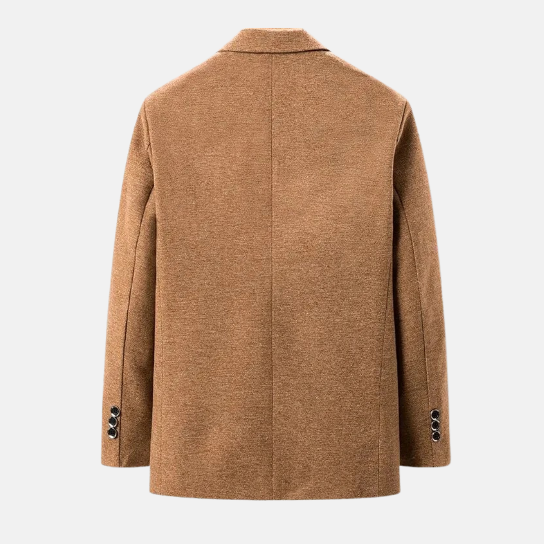 Wool Regular Fit Notched Lapel Blazer
