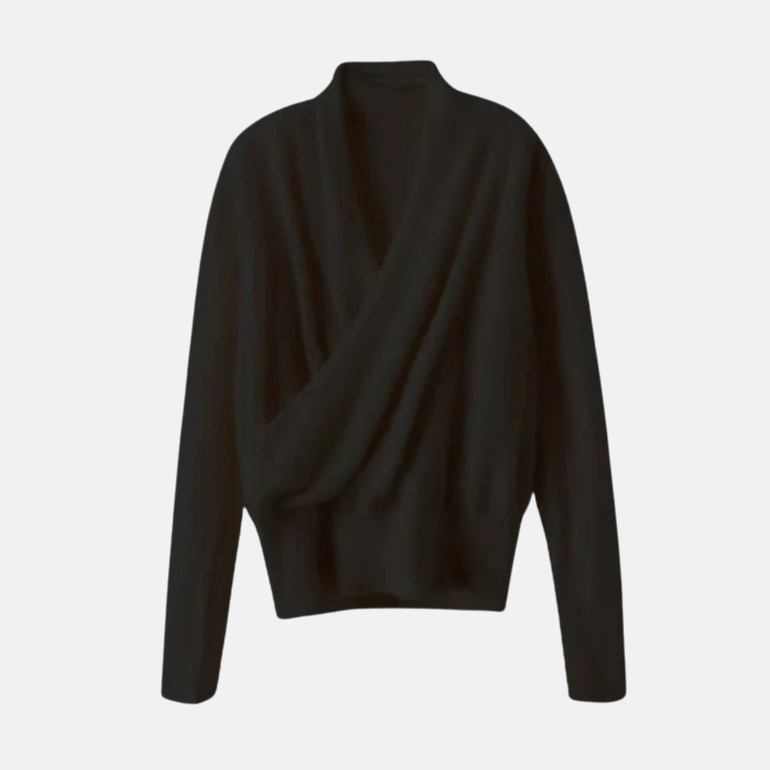 Soft Knit Relaxed Fit Wrap Sweater