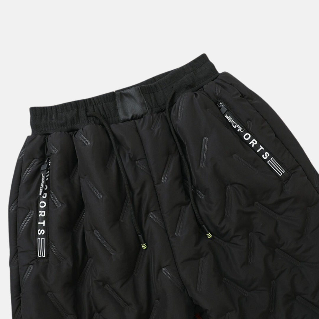 Quilted Padded Relaxed Fit Sweatpants