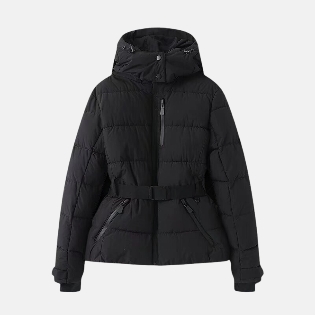 Quilted Insulated Belted Puffer Jacket
