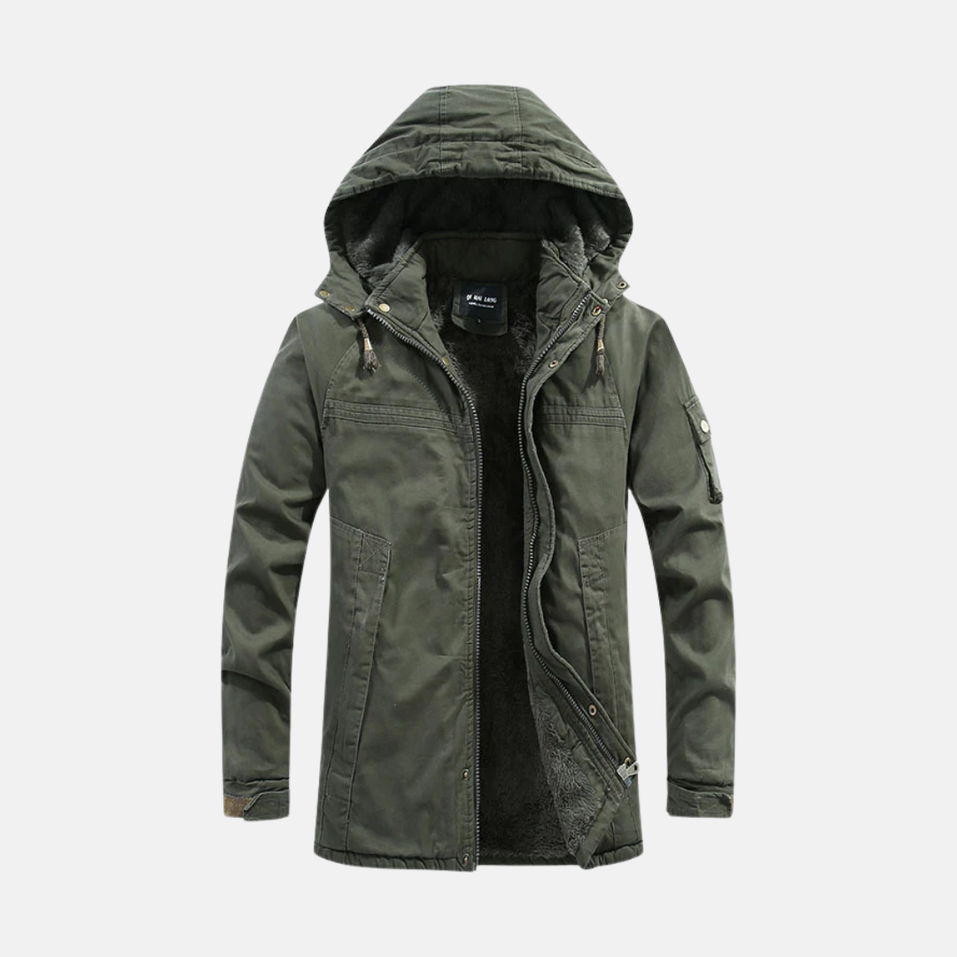 Sherpa Lined Relaxed Fit Hooded Coat